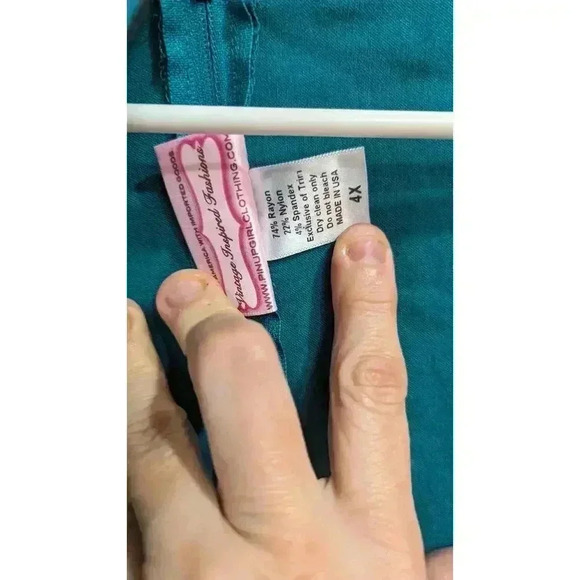 Gorgeous Pinup Girl Clothing Erin wiggle dress in Teal blue size 4x with belt! - Picture 5 of 5